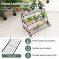 thumbnail image 5 of 3-Tier Mental Plant Stand with Grid Shelf, 5 of 9