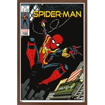 Marvel Spider-Man: No Way Home - Swinging Comic 24.25" x 35.75" Framed Poster, by Trends International