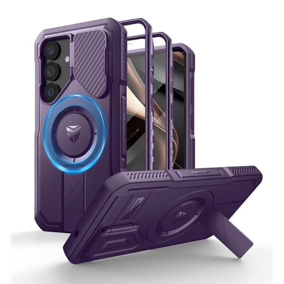 Funda Dexnor para Samsung Galaxy S25 con funda de cámara, color morado
