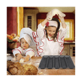 thumbnail image 1 of 2Pcs Silicone Perforated Baking Forms Sandwich Mold French Bread Pan Food Mat 5 Loaf Non-Stick Baking Liners, 1 of 7
