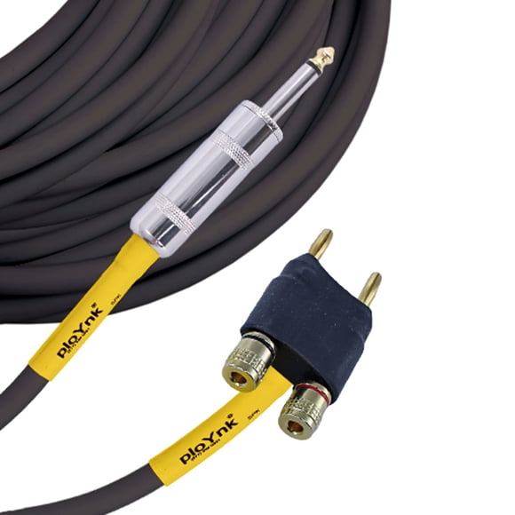 ploYnk Professional Audio Speaker Cable - 12 Gauge (100 ft, 1/4" to Banana)