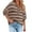 Brown, variant on Ltctricy Plus Size Sweater for Women Oversized Knitted 3/4 Sleeve Pullover Tops Casual V Neck Loose Shirts