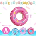 thumbnail image 2 of 6pcs Inflatable Pool Donuts Mini Donut Inflatables Toys Small Swimming Ring for Kids, 2 of 7