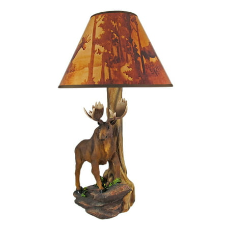 North American Bull Moose Table Lamp W, Bear And Moose Table Lamps