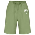 thumbnail image 4 of Work Shorts for Men Shorts Resort 3D Printed Shorts Elastic Waist Drawstring Boxer Shorts Green M, 4 of 6