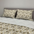 thumbnail image 2 of Halloween Comforter & Sham Bedding Set, Dinosaur Skeletons and Fossils Bones Scary Creature Archaeology, 3 pcs Duvet Set Microfiber Filling Quilt, 5 Sizes, Beige Brown White, by Ambesonne, 2 of 4