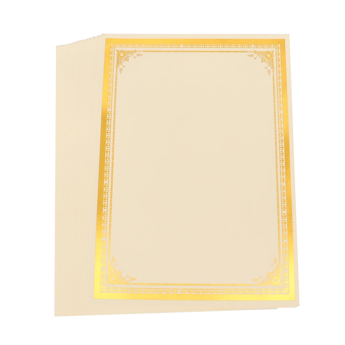 Certificate Paper Award Sheets Blank Papers Printing Diploma A4 Gold  Graduation Border Binder Filler Inner Tool Plated