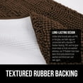 thumbnail image 5 of Bath Rug 24x17, Thick Soft Absorbent Chenille, Rubber Backing Quick Dry Microfiber Mats, Machine Washable Rugs for Shower Floor, Bathroom Runner Bathmat Accessories Decor, Brown, 5 of 6