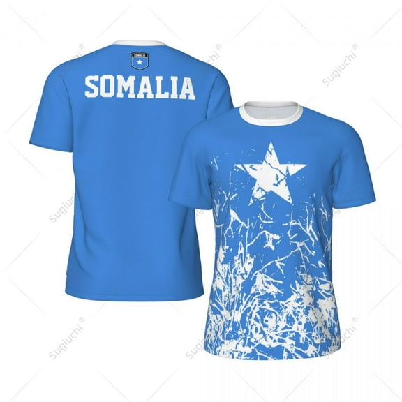 Exclusive design Somalia Flag Grain 3D Printed Men For Running Bike Soccer Tennis Fitness Sports tshirt Mesh Fans Short T-shirt
