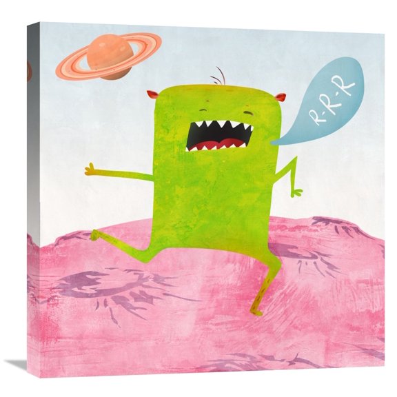 Global Gallery Skip Teller,'Alien Friend Number 1' Stretched Canvas Artwork