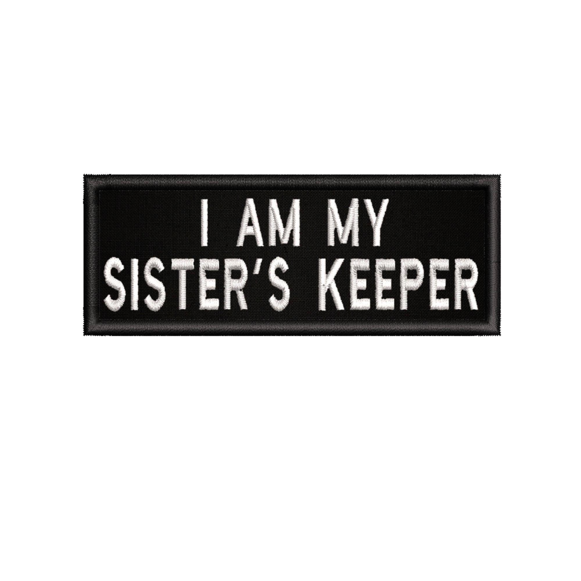 I am My Sisters Keeper Yellow Clothes Iron on Sew on Embroidered Patch appliqué 