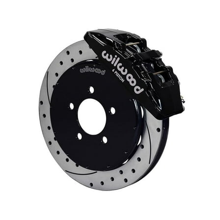 Wilwood 140-17519-D DP6A 12.19" Front Big Brake Kit with Black Calipers & Drilled Rotors For 2002-2006 Acura RSX-5 Lug