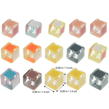 

20Pcs Acrylic Cube Beads Jewelry Making Beads for Necklaces Earrings Bracelets