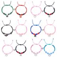 thumbnail image 2 of Pulsera de cuentas de cristal para hombre y mujer, brazalete a juego magnético de corazón, Gato Araña, murciélago, Halloween, joyería, 2 of 5