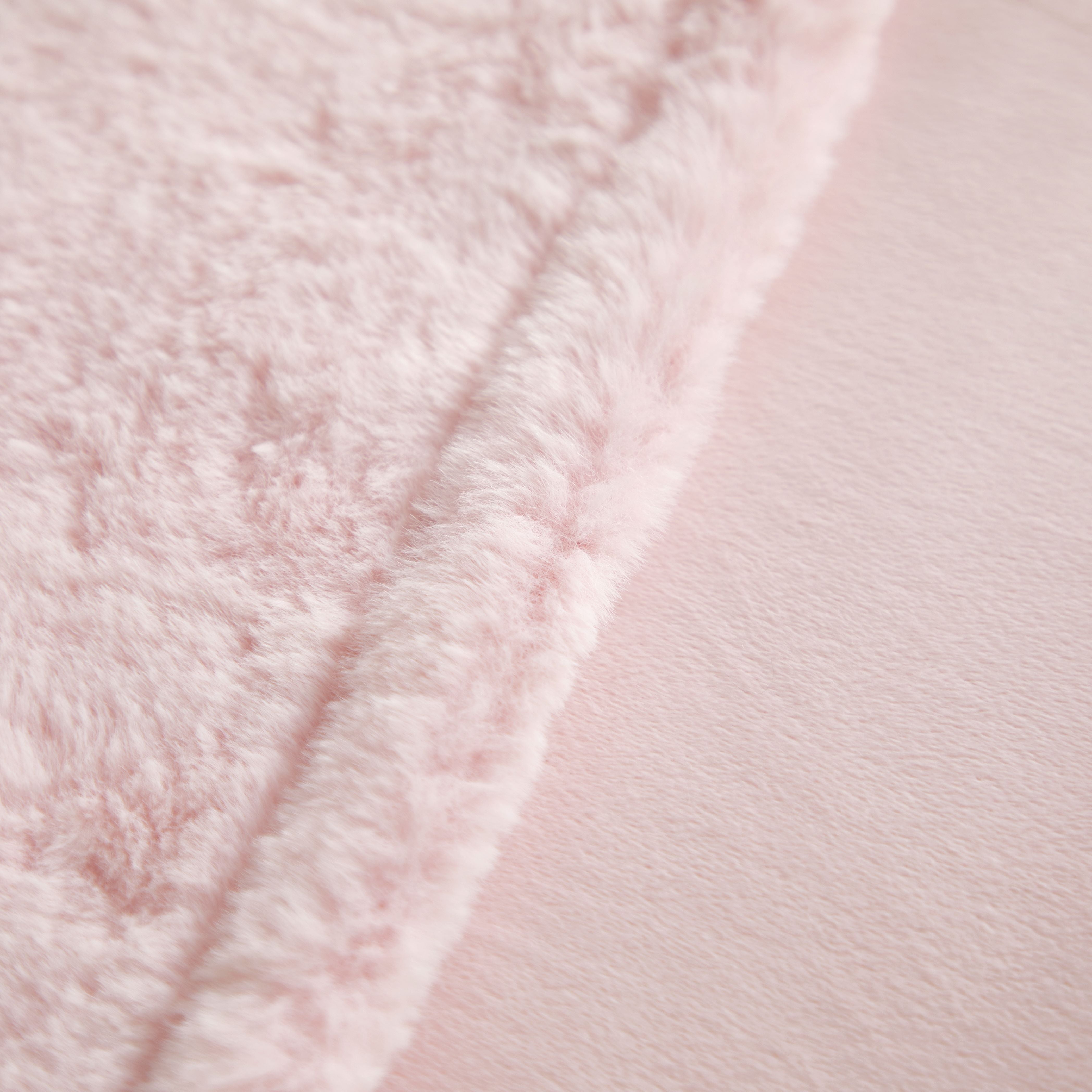 Parent's Choice Pink Baby Blanket 30 x 40 Faux Fur Micromink Reversible