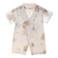 thumbnail image 3 of Bovxnpu Baby Girl Bodysuit, Infant Baby Cotton Bodysuits, Baby Summer Thin Cotton Belly Protection Baby Jumpsuit Summer Clothes Newborn Clothes 1 Year, 3 of 4
