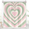 thumbnail image 3 of Valentine''s Day Lovely Heart Shower Curtain, Cute Pink Aesthetic Girl Red Heart Shaped 2000s Hippie Bath Curtains, Woman Girls Bathroom Curtain Decorative Set with 12 Hooks 72x72, 3 of 5