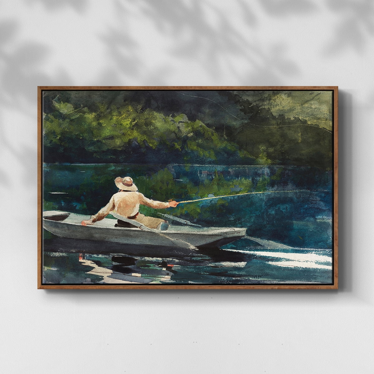 Vintage Landscape-CXXXVII By Wexford Home Framed in Walnut Wood Gallery Wrapped Canvas 17 in. x 25 in.