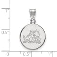 thumbnail image 2 of Sterling S. Rh-p LogoArt Texas Christian University Medium Disc Pendant; for Adults and Teens; for Women and Men, 2 of 2