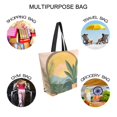 thumbnail image 7 of FORMRS Womens Canvas Tote Bag with Zipper Inner Pocket Shoulder Handbag, Boho Plants, 7 of 7