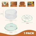 thumbnail image 2 of TEXIJUSO Green Cake Containers with Lids Round Plastic Cupcake Holders 4-in-1 Multipurpose Cake Carrier Holder for 11 Inch Cake Pies Cupcake Eggs Fruit or Snack Transport, 2 of 6