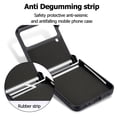 thumbnail image 5 of Dteck for Samsung Galaxy Z Flip 3 Case with Built-in Kickstand, Carbon Fiber Leather on Back, Hybrid Shockproof Hard Protective Cover for Galaxy Z Flip 3 5G,Black, 5 of 7