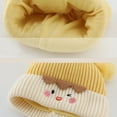 thumbnail image 4 of Oiyii Toddler Boys Cartoon‑Embroidery Knit Hat Solid Winter‑Warmth Beanie Daily‑Wear Headwear, Yellow, 4 of 8