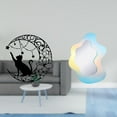 thumbnail image 2 of Escultura De Pared De Gato De Metal Ondulado, Moderna Decoración De Luna De Gato Negro, Espejo Acrílico Para Pared De Baño, Regalos Para Amantes De Los Gatos, Decoración De Pared Decorativa, 2 of 8