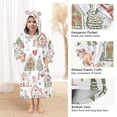 thumbnail image 3 of FORMRS Wearable Blanket Hoodie with Sleeves for Kids Cozy Flannel Sweatshirt, Nordic Christmas House, 3 of 7