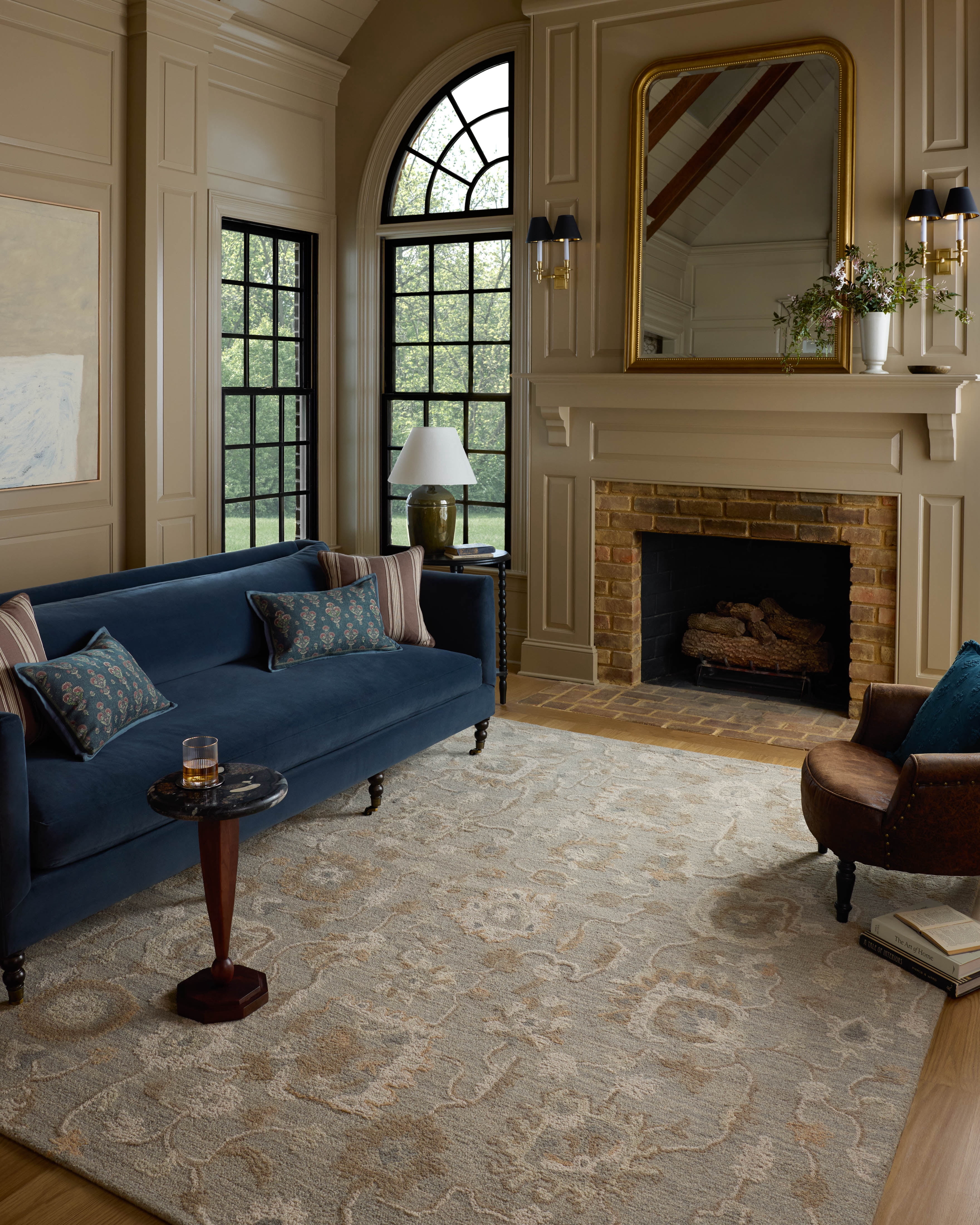 Chris Loves Julia x Loloi Dorothea Stone / Multi 2'-6" x 7'-6" Runner Rug
