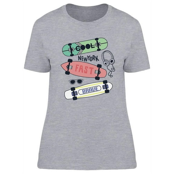 New York Skateboard T-Shirt Women -Image by Shutterstock, Female x-Large