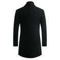 thumbnail image 4 of oqasdz Mens Suit Jacket Woolen Solid Color Plus Size Slim Fit Comfortable Knee Length Windbreaker formal Coat Top,Size L, 4 of 8