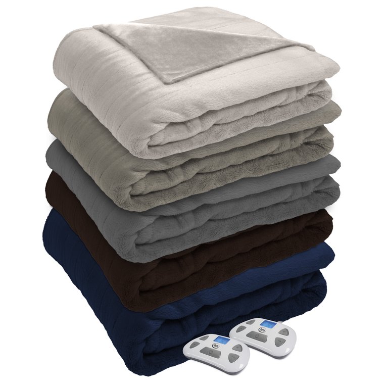 Serta Luxury Plush Electric Heated Blanket, Queen, Off-White - Walmart.com