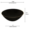 thumbnail image 4 of Smarty 6 oz. Black with Gold Rim Organic Round Plastic Dessert Bowls 120ct, 4 of 6