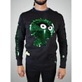thumbnail image 3 of Sesame Street Oscar the Grouch Sequin Crewneck Sweatshirt Black, 3 of 5