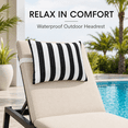 thumbnail image 4 of Outdoor Waterproof Adjustable Headrest Pillow with Secure Strap, 11x15.7in (28x40cm) Lumbar Support Cushion for Beach Chair, Pool Lounger & Patio Recliner Comfort Accessory, 4 of 6