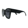 thumbnail image 3 of Womens Oversize Butterfly Thick Horn Rim Plastic Sunglasses All Black, 3 of 4