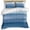 Blue, variant on Black White Ombre Bedding 3 Piece Duvet Cover Set Twin Size, Vintage Minimalism Abstract Stripes Soft Microfiber Comforter Cover with Zipper Closure & Pillowcases, Wrinkle & FadeResistant Quilt Cover