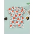 thumbnail image 2 of Bagilaanoe Newborn Baby Girl Boy Romper 3M 6M 12M 18M Short Sleeve Print Bodysuit One Piece Ribbed Jumpsuit Pajamas Summer Outfits, 2 of 9
