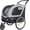 Black+Grey, variant on KECt2-in-1 Bike Trailer & Pet Stroller for Dogs up to 110lbs – Foldable Pet Carrier Cart with Front Caster & 20" Air-Filled Wheels, Breathable Mesh & PVC Rain Cover, blue
