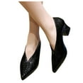 thumbnail image 5 of adviicd Ladies Dress Shoes Leisure Solid Shoes Women Toe Single Color Shoes Work 2 Inch Heels for Women Closed Toe, 5 of 5
