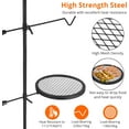 thumbnail image 4 of Swivel Campfire Grill Grate, Heavy Duty Stainless Steel Grate, Campfire Grill Grate, Portable Camping Essentials, Over Fire Camp Grill with Carrying Bag for Open Flame Cooking, 4 of 7