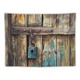 thumbnail image 5 of BCIIG Wooden Door Tapestry Wall Hanging Unique Style Graphic Tapestries Home Wall Decor Art for Living Room Bedroom Apartment Farmhouse Dorm 40x30inch, 5 of 6