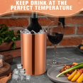 thumbnail image 6 of 6 Pack Wine Chiller Bucket Wine Bottles Cooler Bulk, Stainless Steel Double Wall Insulated Champagne Ice Bucket for Parties,Fits for 750 ml Bottles (Copper), 6 of 14