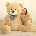 thumbnail image 3 of MorisMos Giant Brown Teddy Bear Stuffed Animal 6 Feet Soft Cuddly Smiling Face Big Teddy Bear Plush, 3 of 8