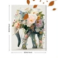 thumbnail image 3 of Boho Floral Elephant Girl Nursery Canvas Woodland Kids Bedroom Home Wall Decor Art, 3 of 8