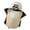 Khaki, variant on Weflink Solar Power Fan Hat With 3 Speed Fan Rechargeable Battery Face Neck Cover Hat