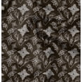 thumbnail image 1 of Soimoi Brown Poly Georgette Fabric Clover Floral Printed Fabric 1 Yard 52 Inch Wide, 1 of 6