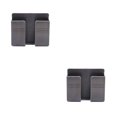 thumbnail image 2 of Kearding Caja de control remoto Soporte de carga de teléfono de plástico montado en la pared Organizador móvil sin perforaciones, gris gris 2piezas Kearding CBP058781, 2 of 6