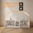 thumbnail image 5 of Extra Large 57.5" Cat Litter Box Enclosure for 2 Cats, Hidden Litter Box Furniture with Floor Base, Indoor Cat House & TV Stand for Living Room, White, 5 of 9